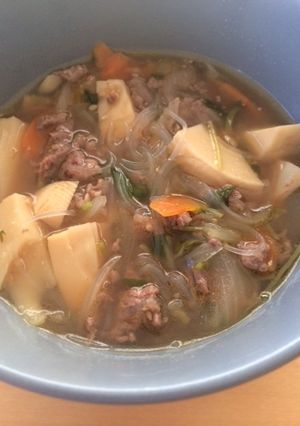 ダシダとひき肉の春雨スープ-レシピのメイン写真
