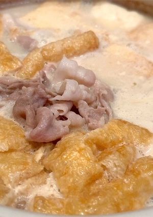 とろとろ温泉湯豆腐鍋　鶏か豚しゃぶで-レシピのメイン写真