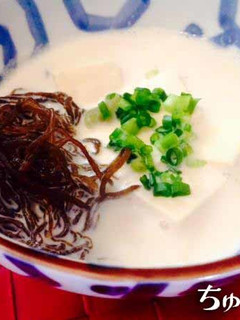 豆乳湯豆腐もずく添え-レシピのメイン写真