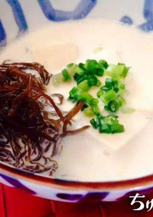 豆乳湯豆腐もずく添え-レシピのメイン写真