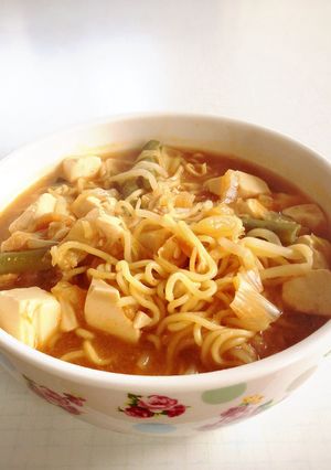 味噌汁リメイク！キムチ風ラーメン☆-レシピのメイン写真