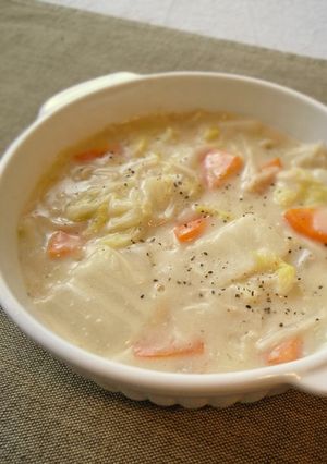 白菜とえのきのクリーム味噌煮-レシピのメイン写真