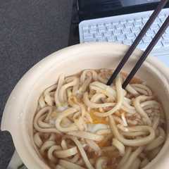 レンジスチーマーで作る釜揚げ風うどん-レシピのメイン写真