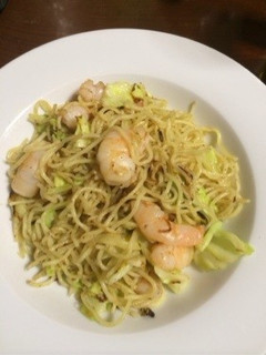 キャベツとエビの焼きソバペペロンチーノ-レシピのメイン写真