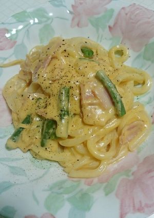 めちゃうま!和風カルボナーラうどん♪-レシピのメイン写真