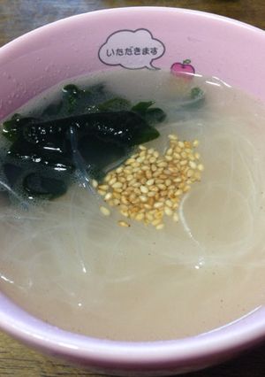 おやつにちゃちゃ！激安・簡単スープ春雨♪-レシピのメイン写真