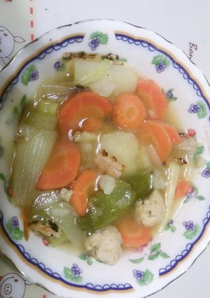 ネギと肉団子の優しいスープ-レシピのメイン写真