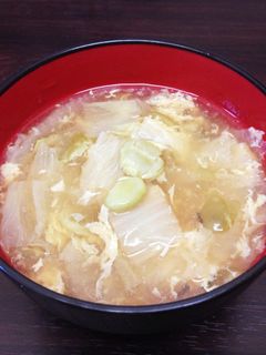 寒い日に暖まる☆白菜のかき玉汁-レシピのメイン写真
