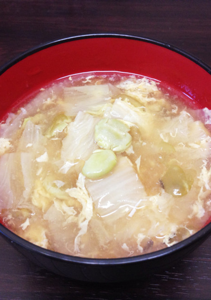 寒い日に暖まる☆白菜のかき玉汁-レシピのメイン写真