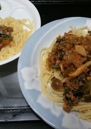 ボローニャ風♪親子の♪野菜たっぷりパスタ-レシピのメイン写真