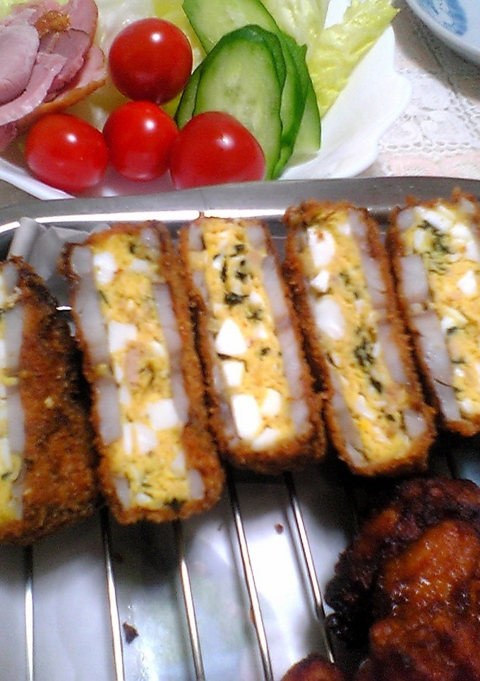 蓮根のはさみ揚げ☆シーチキン＆ゆで卵-レシピのメイン写真