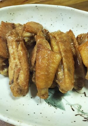 手羽中のにんにく醤油ダレ絡め焼き-レシピのメイン写真