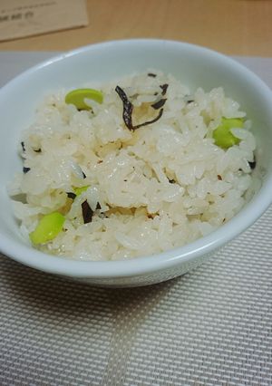 簡単！枝豆と塩昆布の豆ごはん-レシピのメイン写真