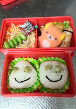 豆おにぎりお弁当-レシピのメイン写真
