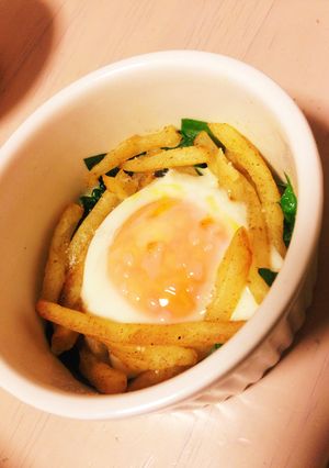 カレーポテトとほうれん草のココット-レシピのメイン写真