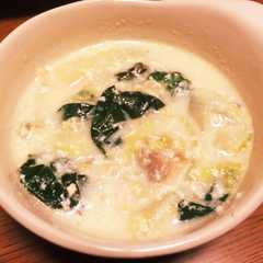 ぽかぽか♡鮭とほうれん草の豆乳スープ-レシピのメイン写真