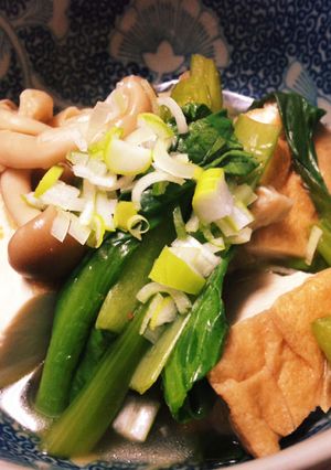 胃腸にも優しい、厚揚げと小松菜の煮物-レシピのメイン写真