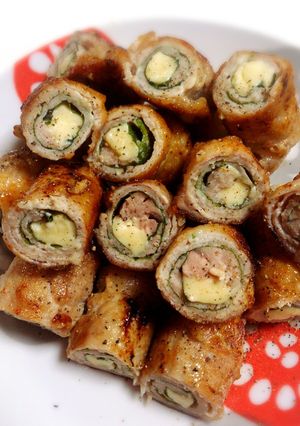 お弁当に☆塩麹で豚肉の大葉チーズ巻き-レシピのメイン写真