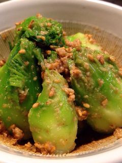 蕾菜のにんにく胡麻味噌和え〜つぼみ菜〜-レシピのメイン写真