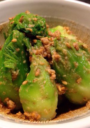 蕾菜のにんにく胡麻味噌和え〜つぼみ菜〜-レシピのメイン写真