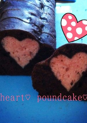 ハート♡パウンドケーキ～いちご&ココア～-レシピのメイン写真