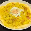 フライパンで簡単!カルボナーラピザ!