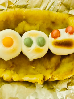 3つ子モンスター★焼き芋で★ハロウィン-レシピのメイン写真