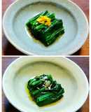 ほうれん草のおひたし＋オイルとトッピング