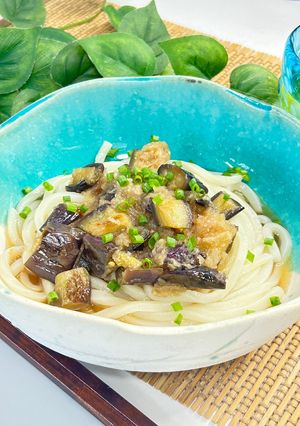 揚げなすおろしぶっかけ🍆冷やしうどん-レシピのメイン写真