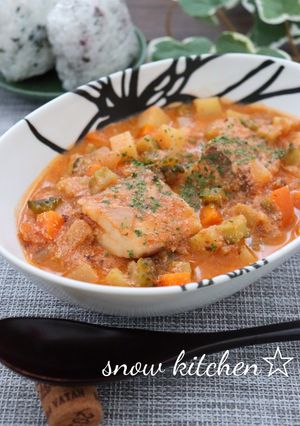 白身魚の豆乳トマトスープ☆-レシピのメイン写真