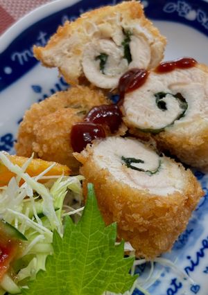 鶏ささみの大葉包み揚げ♪-レシピのメイン写真