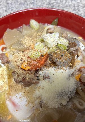 『バター風味の豚汁煮込みうどん』-レシピのメイン写真