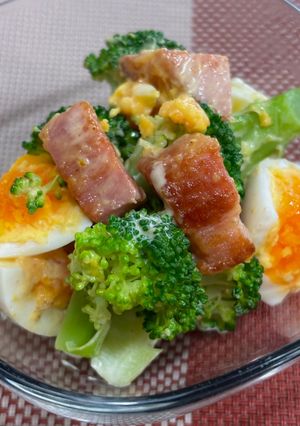 ブロッコリーと茹で卵のサラダ♪-レシピのメイン写真