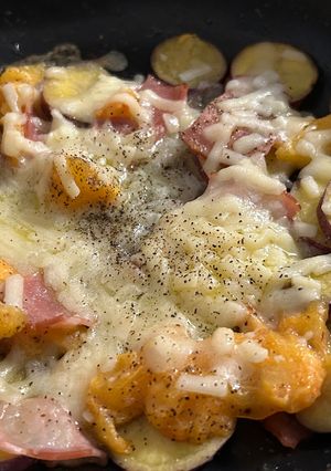 柿とさつまいものベーコンチーズ焼き-レシピのメイン写真