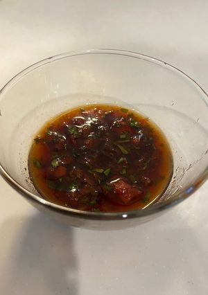 梅肉と青シソの醤油タレ-レシピのメイン写真