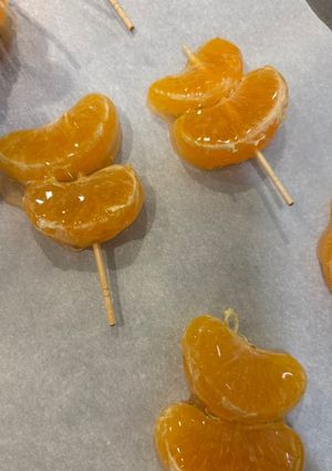 簡単 電子レンジ みかん飴 いちご飴-レシピのメイン写真