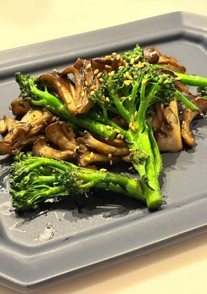 舞茸とブロッコリー　出汁バター焼き-レシピのメイン写真