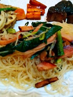 焼豚とニラの春雨炒め-レシピのメイン写真