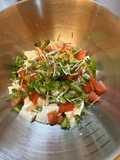 豆腐と夏野菜の柚子クミン錬金