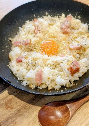 ランチに！ワンパンこんがりカルボごはん-レシピのメイン写真