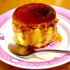 รูปของ 生クリなし!レンジでマグカップかぼちゃプリン🍮🎃