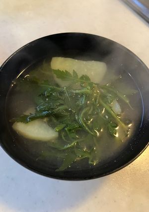 春がきた〜！ナズナの味噌汁-レシピのメイン写真