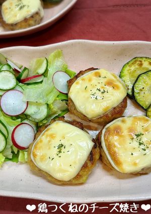 鶏つくねのチーズ焼き♪-レシピのメイン写真