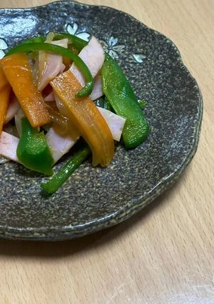 小学6年家庭科　野菜のいろどり炒め-レシピのメイン写真