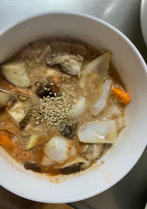 ゴロゴロ野菜魚肉ソーセージナポリタン炒煮-レシピのメイン写真