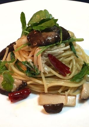 椎茸とエノキの和風ペペロンチーノ-レシピのメイン写真