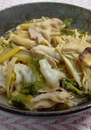 フライパンで野菜と豚バラ肉の蒸し焼き-レシピのメイン写真
