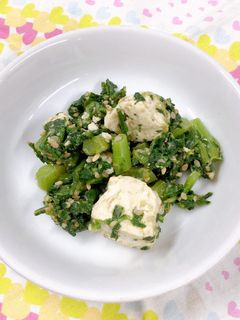 春菊と豆腐のゴマ味噌和え-レシピのメイン写真