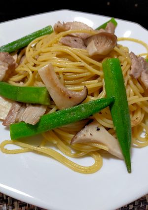 オクラの和風ゆず胡椒パスタ-レシピのメイン写真