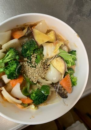 お一人様梅トマト味根菜たっぷり野菜炒め-レシピのメイン写真